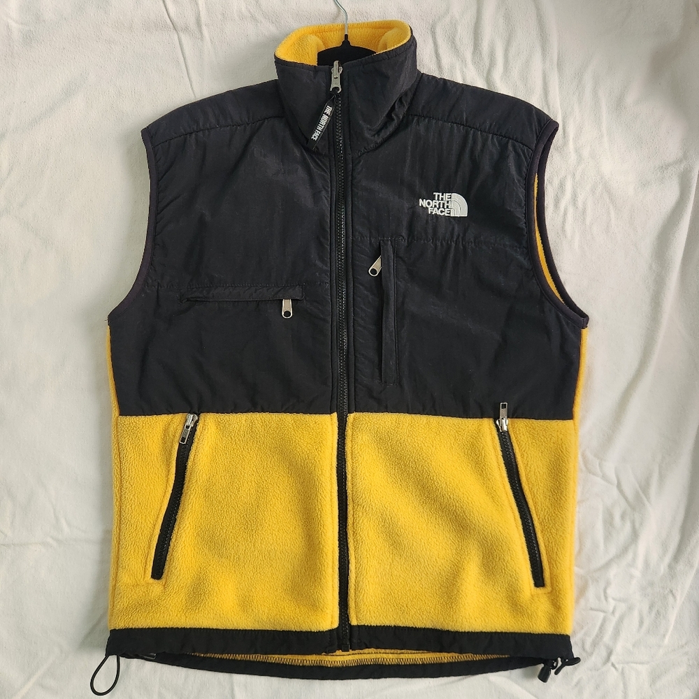 Vintage The North Face Black and Yellow Vest
